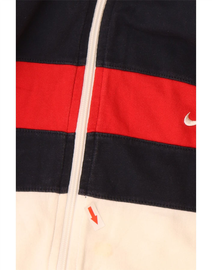 Nike Sudadera con capucha y cremallera para hombre XL Azul marino Colorblock Algodón