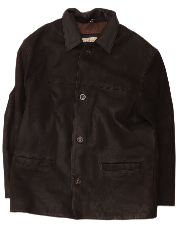 Vintage hombres chaqueta de cuero Reino Unido 40 marrón grande