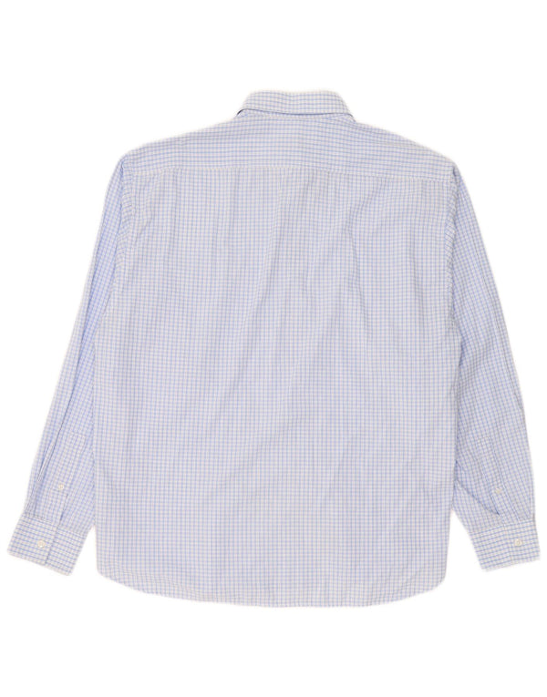 Yves Saint Laurent Camisa Hombre 2XL Algodón A Cuadros Azul