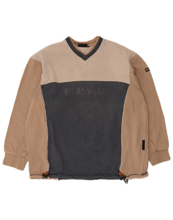 Napapijri Mens Graphic Sweatshirt Jumper XS Multicoloured Colourblock