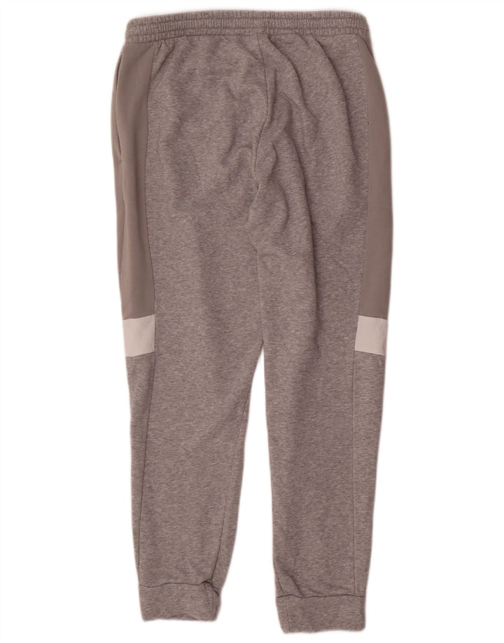 ADIDAS Hombre Pantalones De Chándal Joggers Grande Gris Colorblock Algodón
