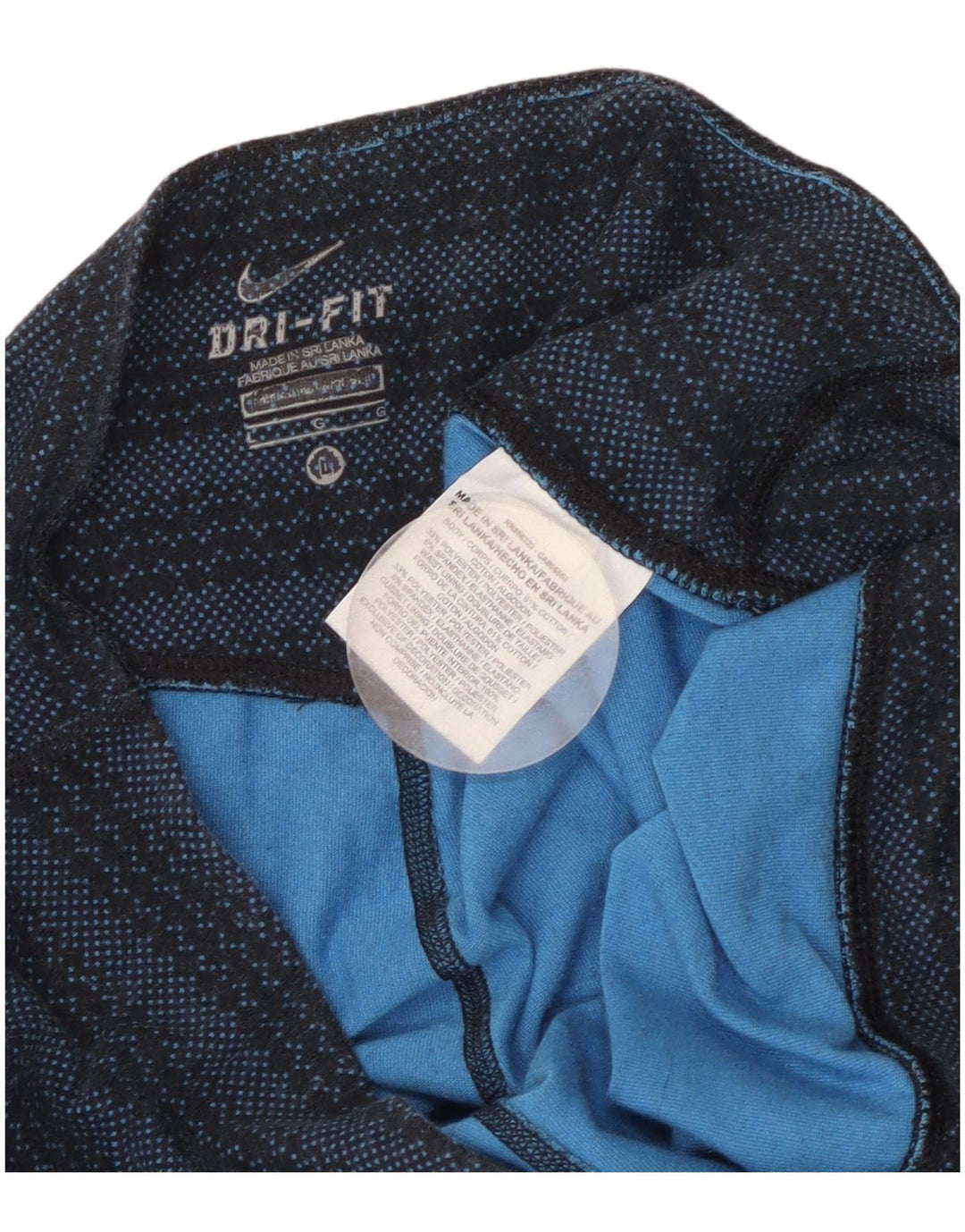 NIKE - Leggings capri Dri Fit para mujer, talla grande, algodón a rayas, color azul marino