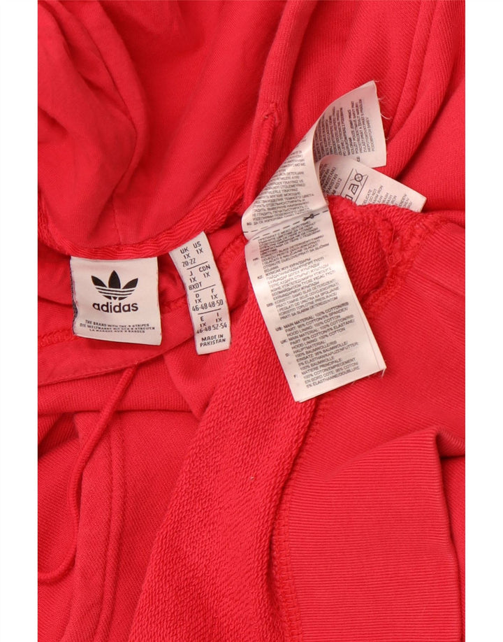 ADIDAS Jersey con capucha gráfico extragrande para mujer Reino Unido 20/22 XL Algodón rojo