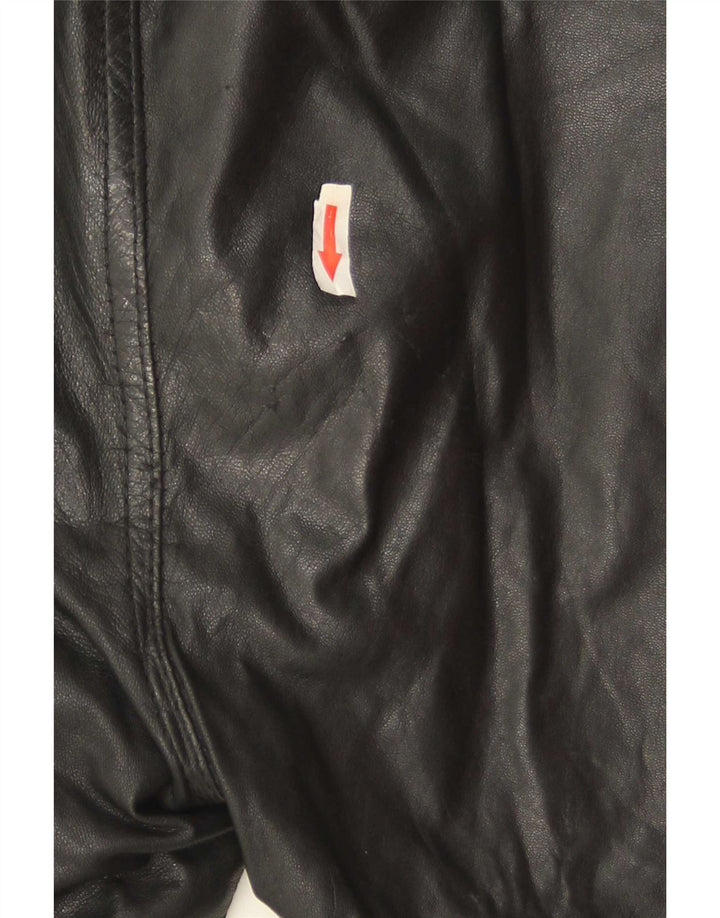 Pantalones de cuero ajustados para mujer Golden Leaf W26 L28 Negro