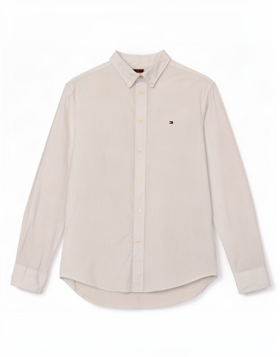 Camisa Tommy Hilfiger Hombre Algodón Moteado Azul Medio