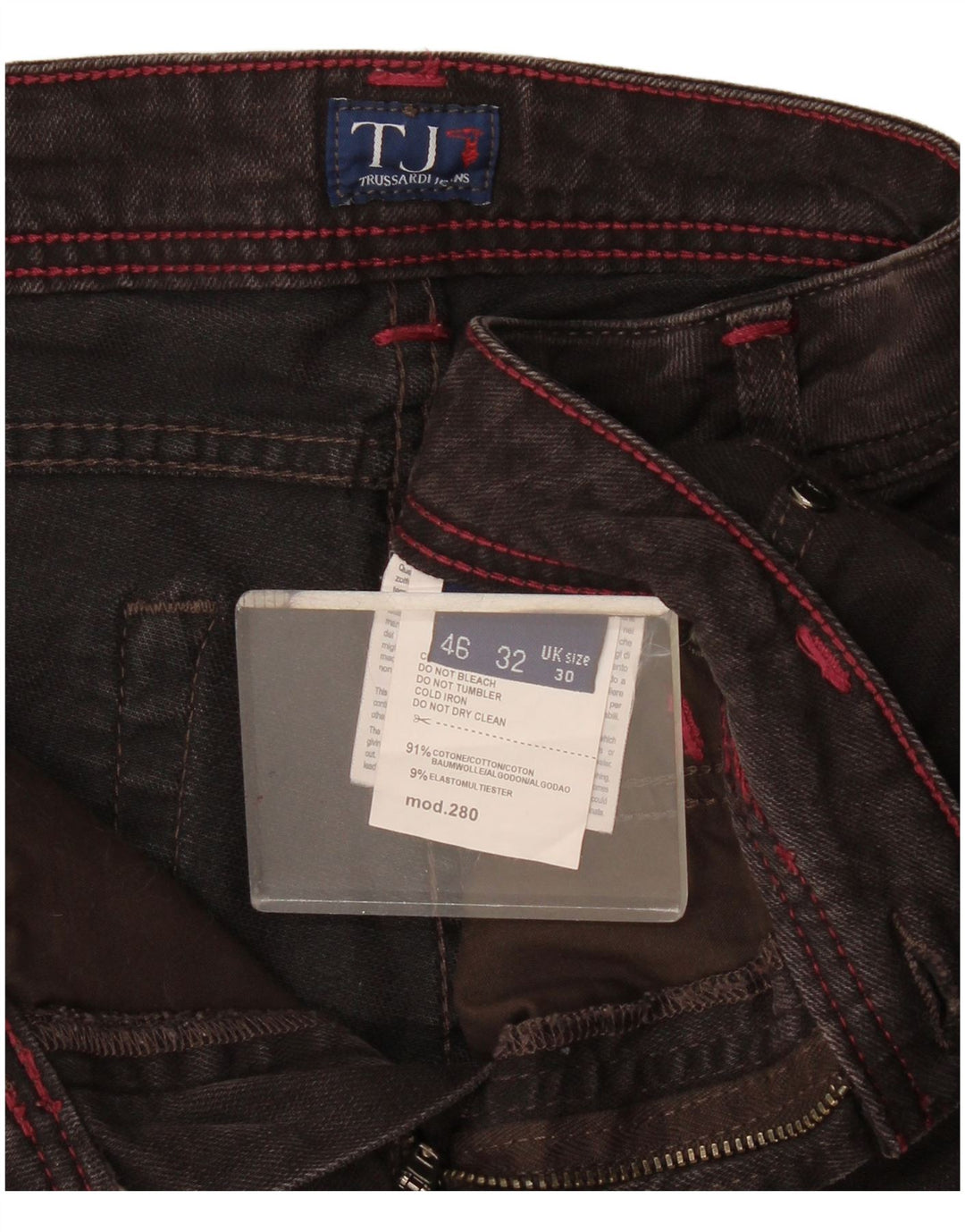 Vaqueros Trussardi Mujer Slim W30 L33 Marrón Algodón