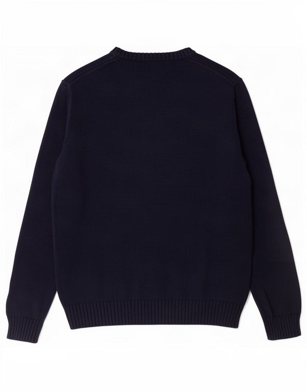 Polo Ralph Lauren Mens Boat Neck Jumper Sweater Large Navy Blue Cotton