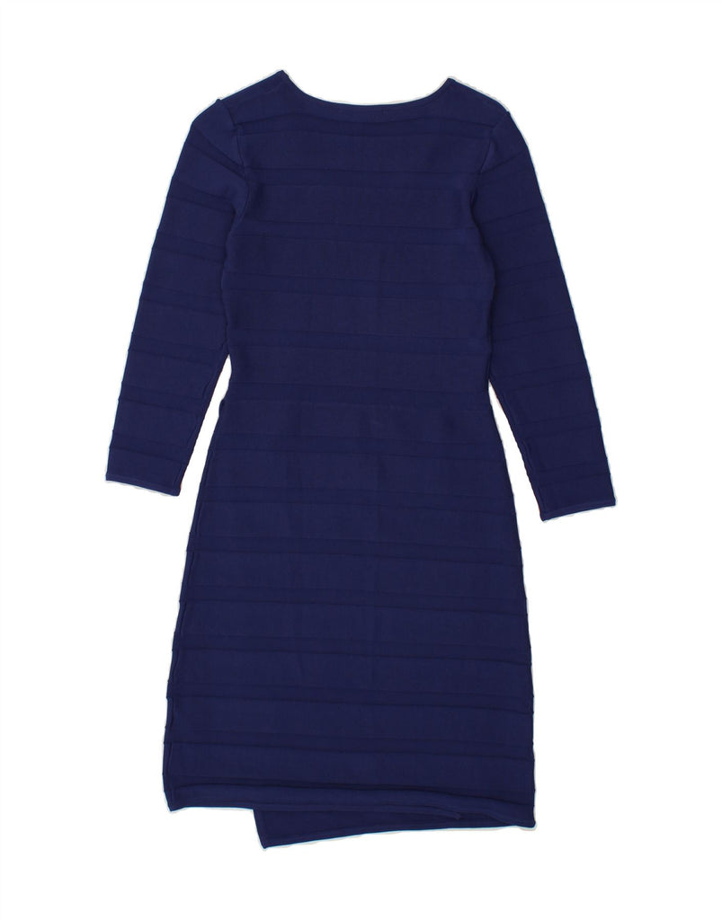 GREAT PLAINS Womens 3/4 Sleeve Jumper Dress UK 4 XS Navy Blue Viscose Vintage Great Plains and Second-Hand Great Plains from Messina Hembry 