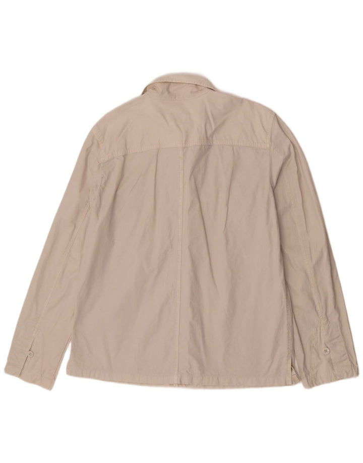 Chaqueta Bomber Gas Hombre UK 42 XL Algodón Blanco Roto