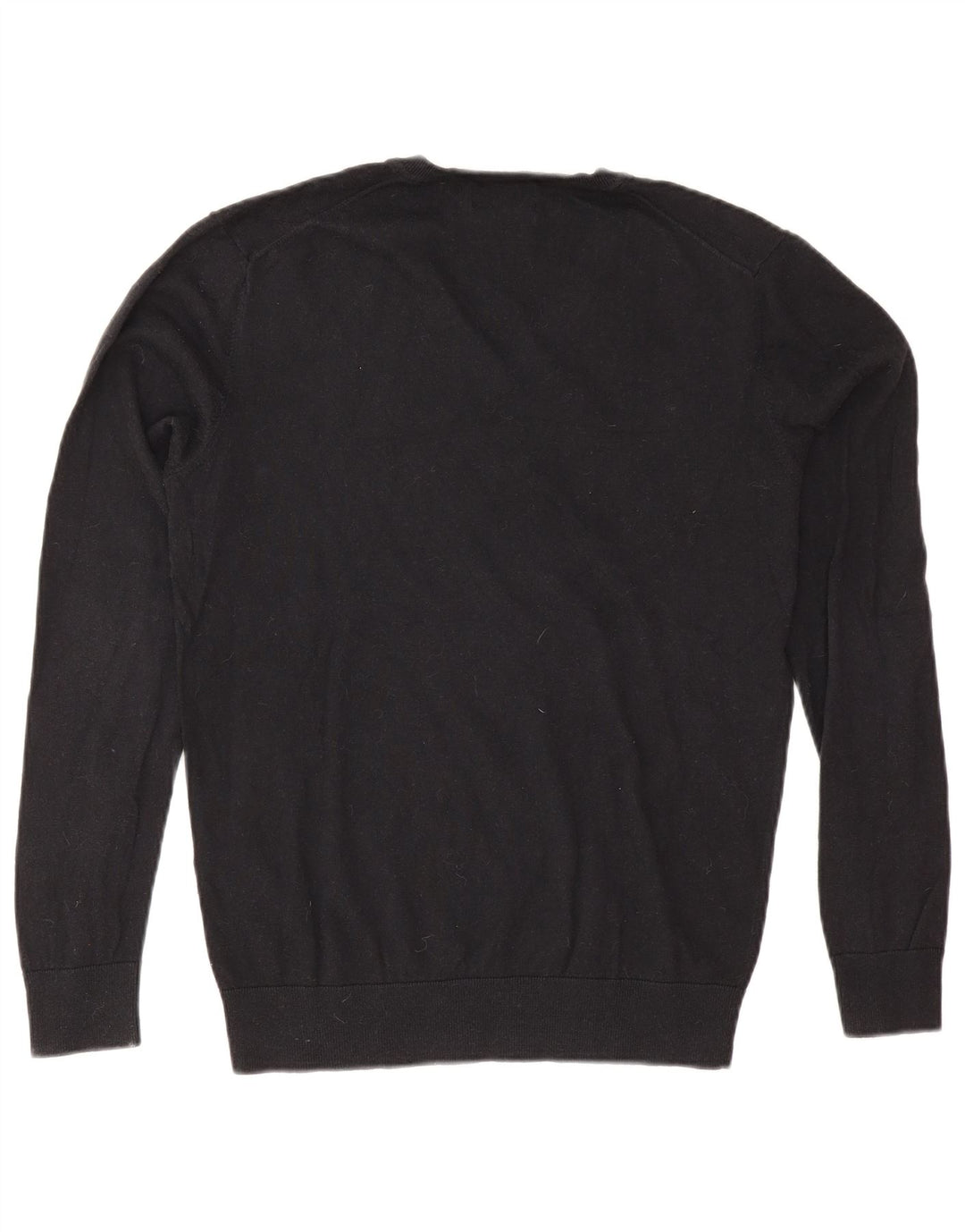 Zara Hombre Jersey Con Cuello En V Jersey Grande Algodón Negro