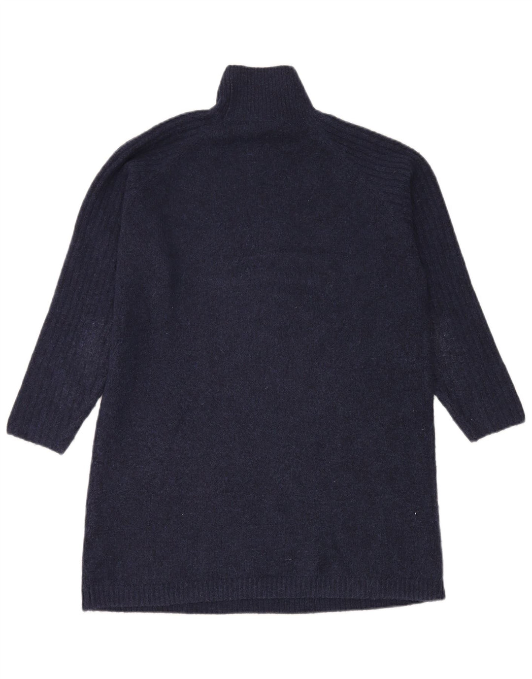 Zara Jersey con cuello vuelto y cuello alto para mujer, talla 40, talla M, azul marino
