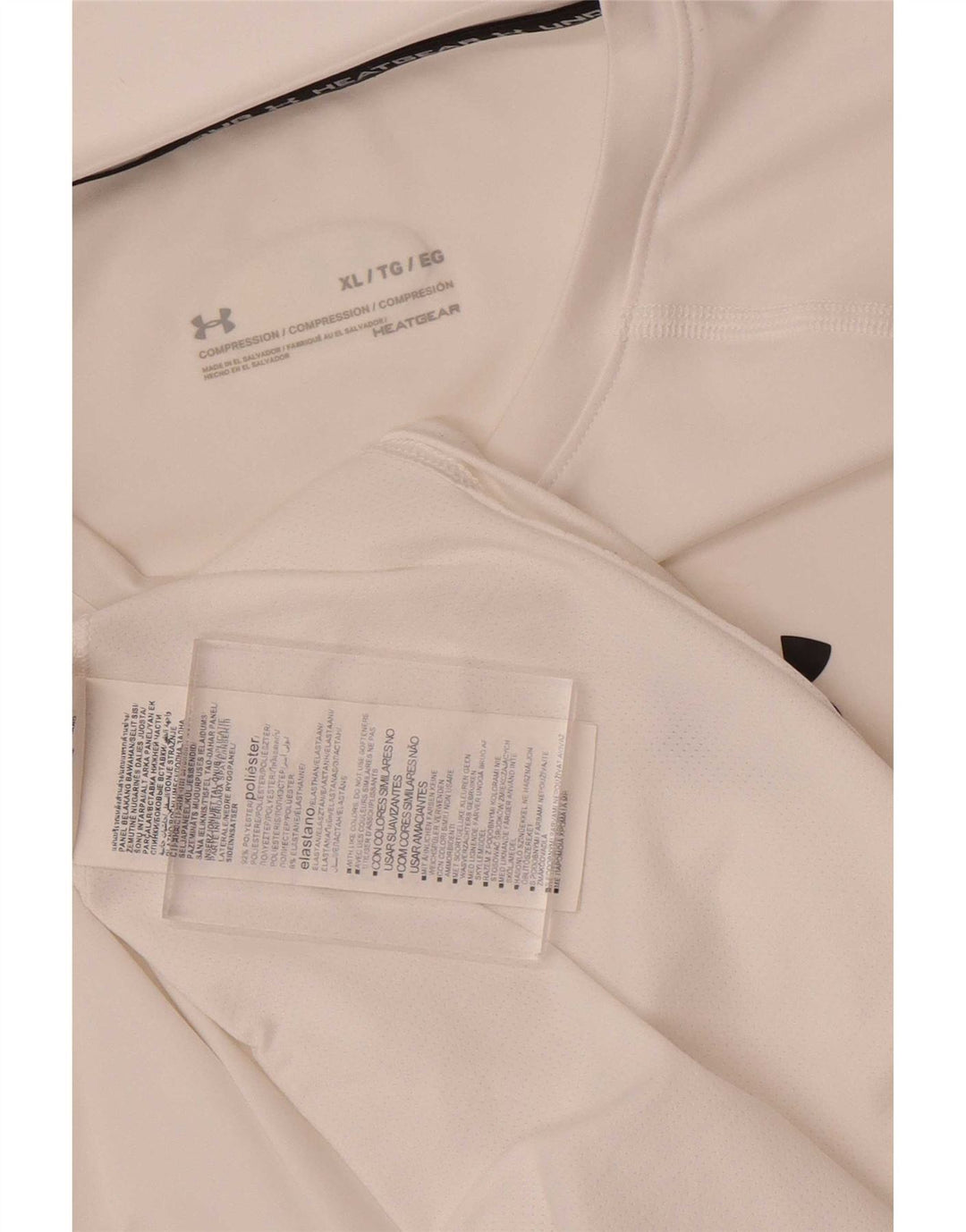 Under Armour Hombre Heat Gear Top Manga Larga XL Poliéster Blanco
