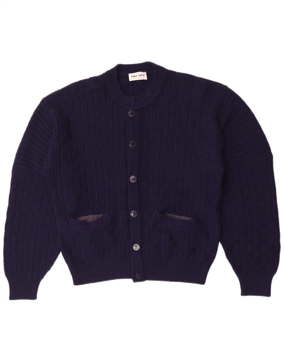Niki Line - Cárdigan para hombre, talla grande, color azul marino