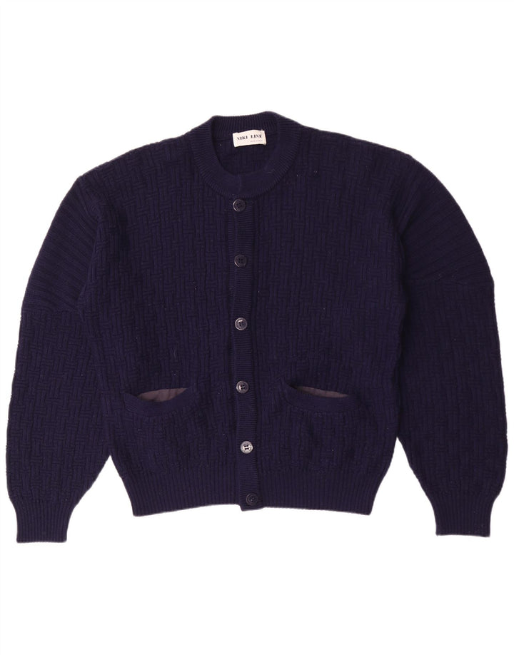 Niki Line - Cárdigan para hombre, talla grande, color azul marino
