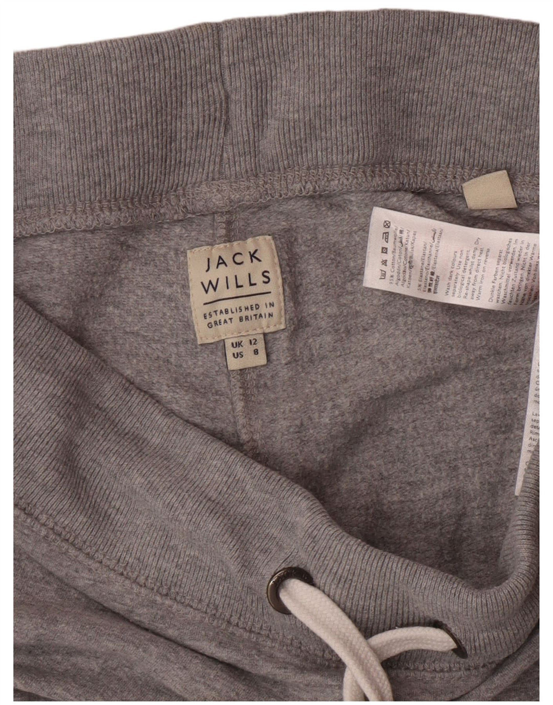 JACK WILLS Pantalones de chándal gráficos para mujer Joggers UK 42 Gris medio