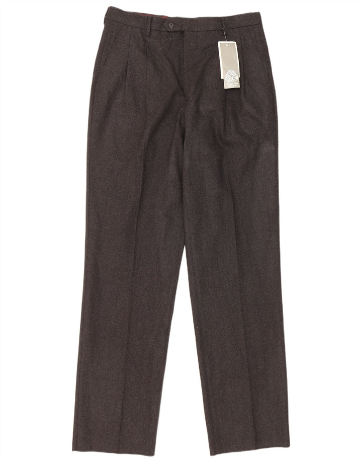 Vintage hombres pegged traje pantalones IT 48 Medio W30 L33 Lana Gris