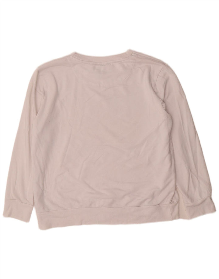 Dkny Sudadera gráfica para mujer Jumper UK 14 Medium White Cotton