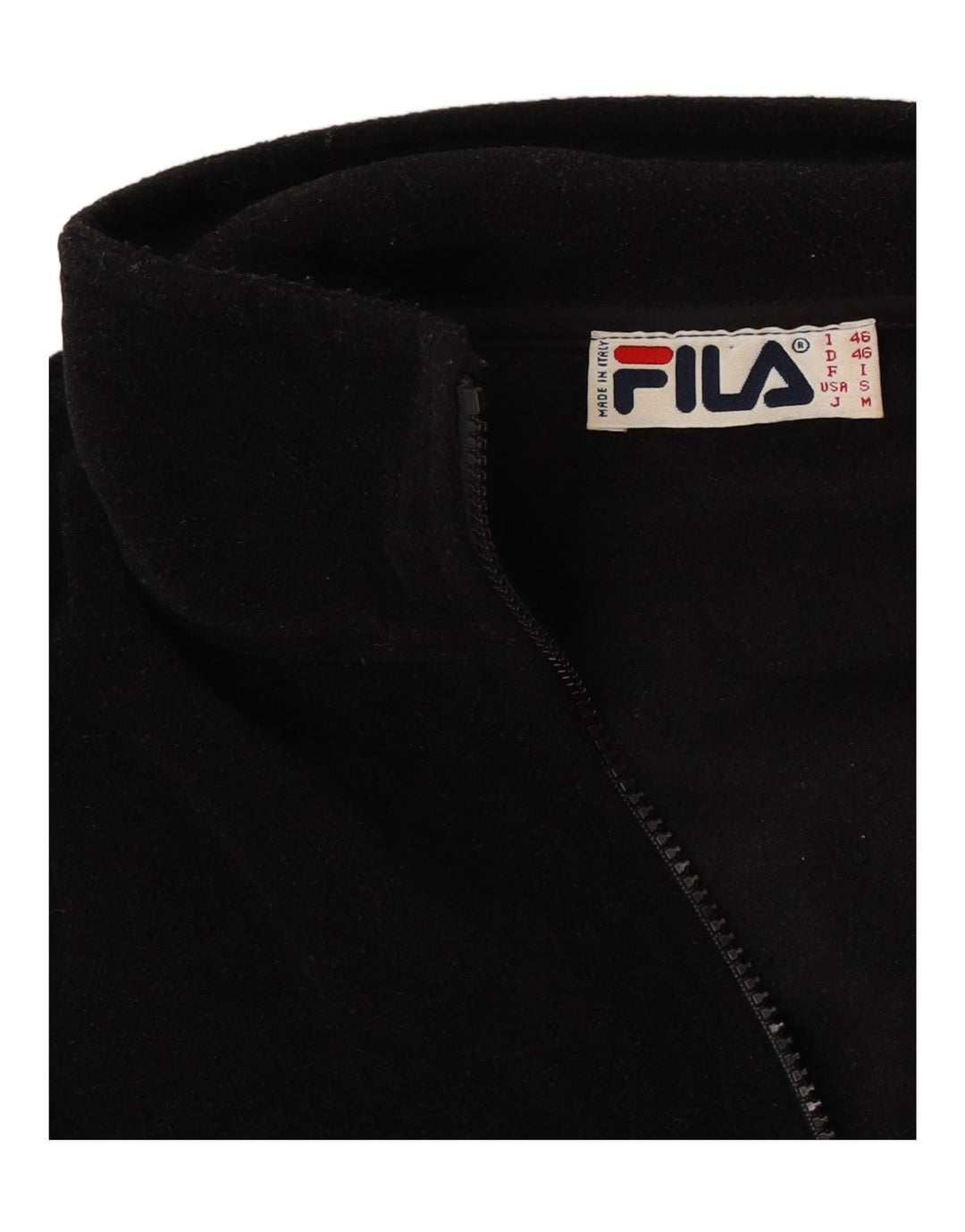 Fila Jersey de forro polar con cuello y cremallera para hombre IT 46 Small Black
