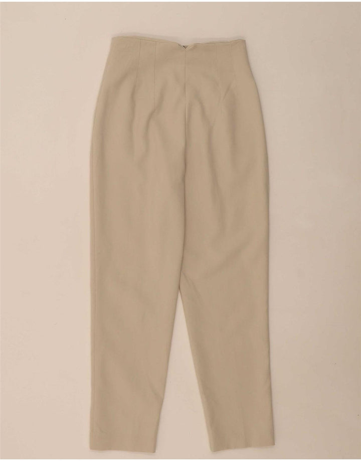 ZARA Womens Slim Casual Trousers Small W26 L27 Beige Polyester