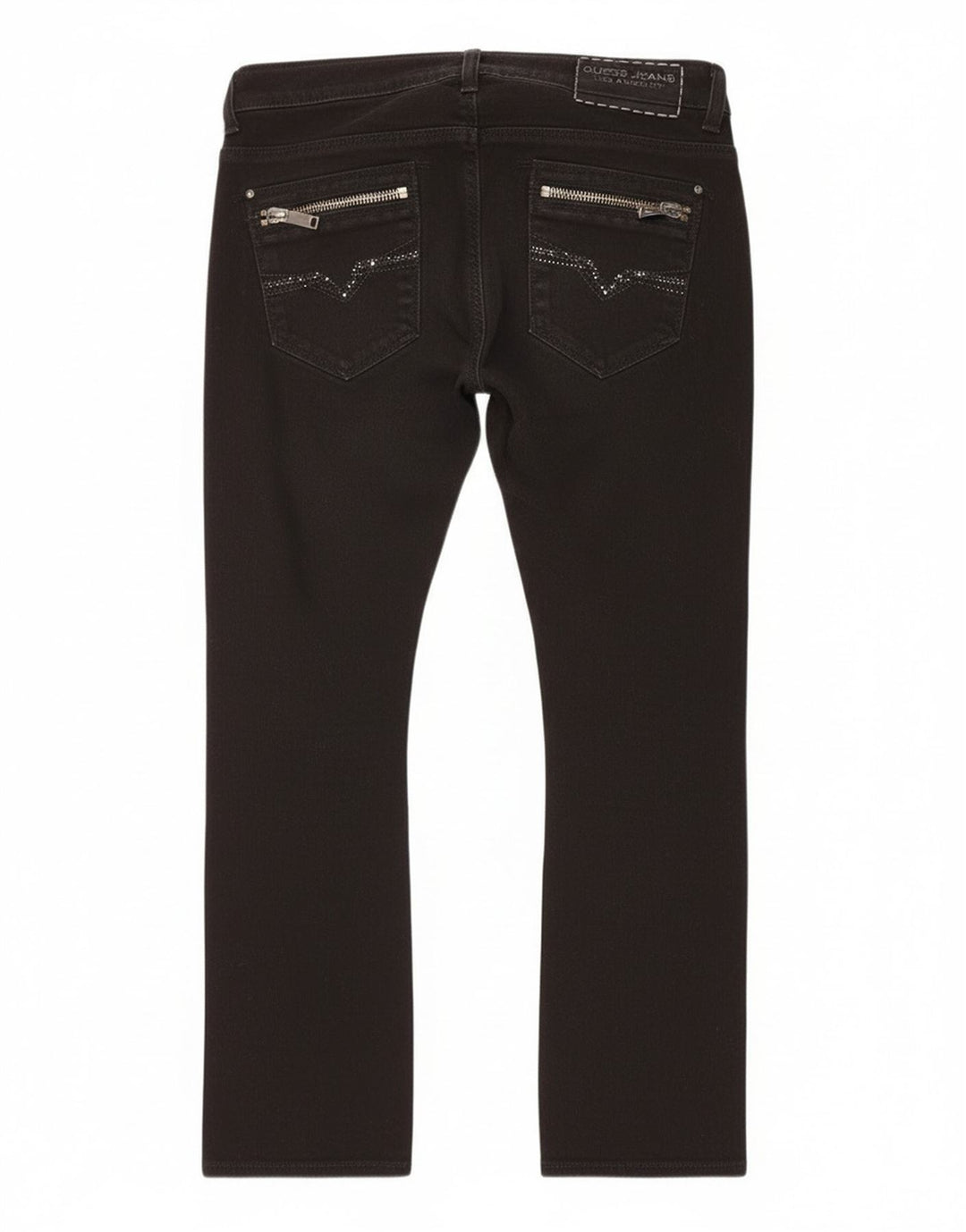 Vaqueros Guess Mujer Cropped W28 L23 Algodón Negro