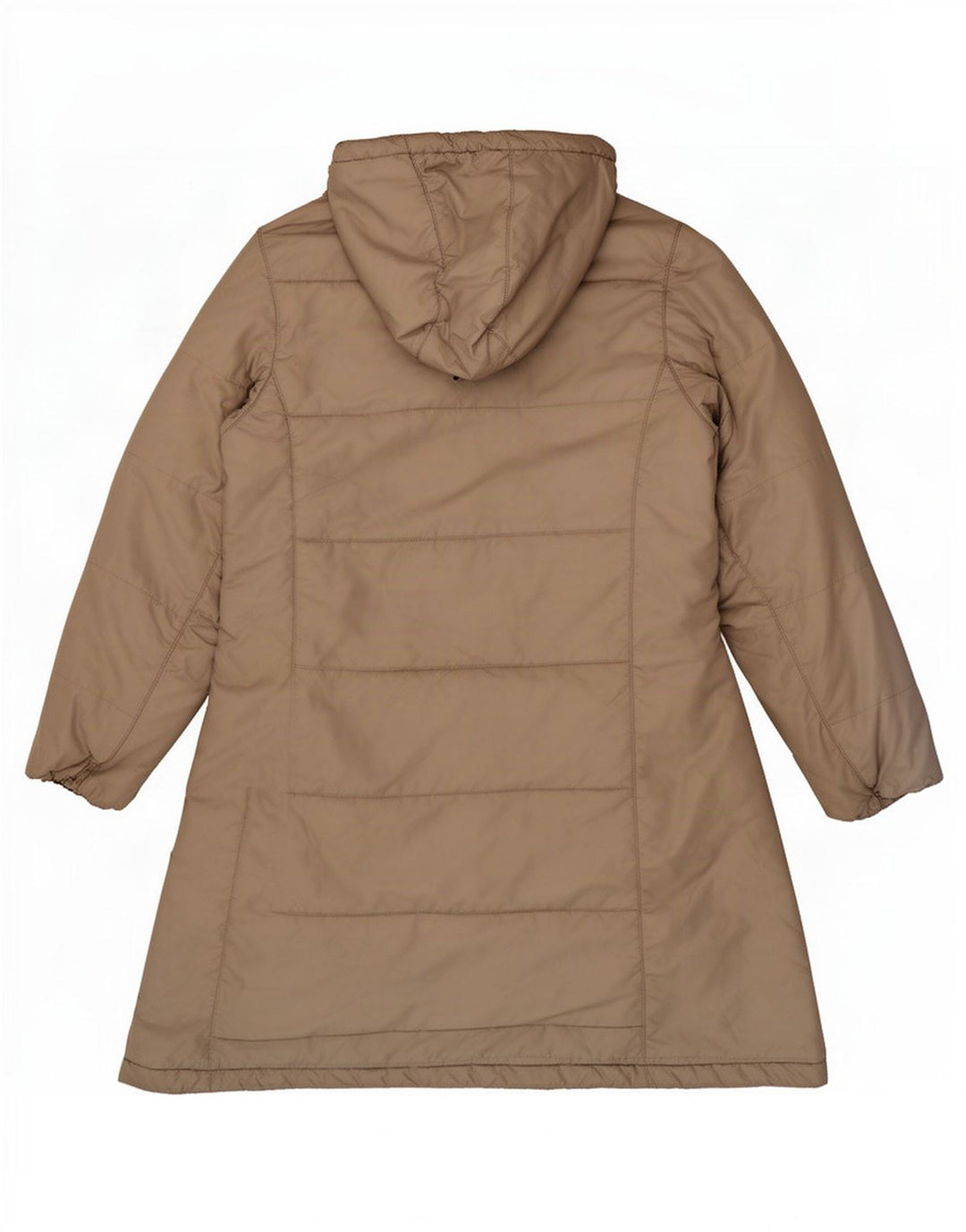 Jack Wolfskin Abrigo acolchado con capucha para mujer UK 12/14 Poliéster beige medio