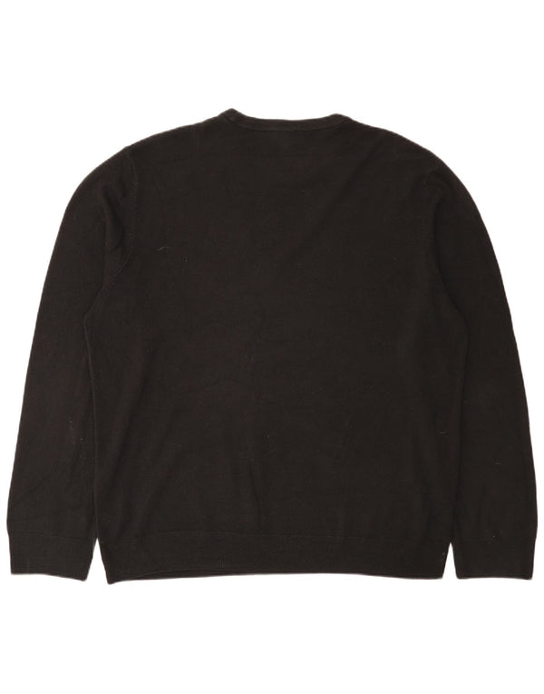 Marks & Spencer - Jersey de cuello redondo para hombre, talla 2XL, acrílico negro