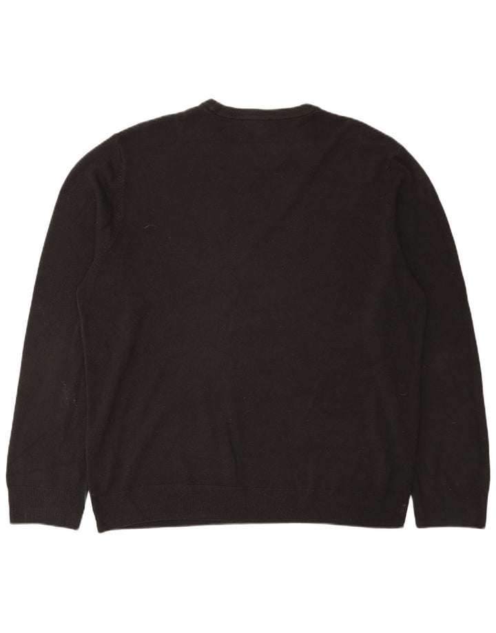 Marks & Spencer - Jersey de cuello redondo para hombre, talla 2XL, acrílico negro