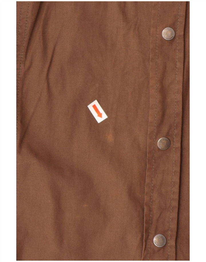 Jack & Jones Camisa gráfica para hombre grande de algodón marrón