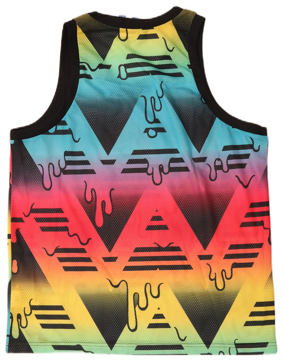 Adidas - Camiseta sin mangas con estampado abstracto para hombre, talla grande, poliéster multicolor