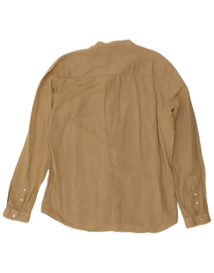 Camisa Rifle Hombre Grande Lino Beige