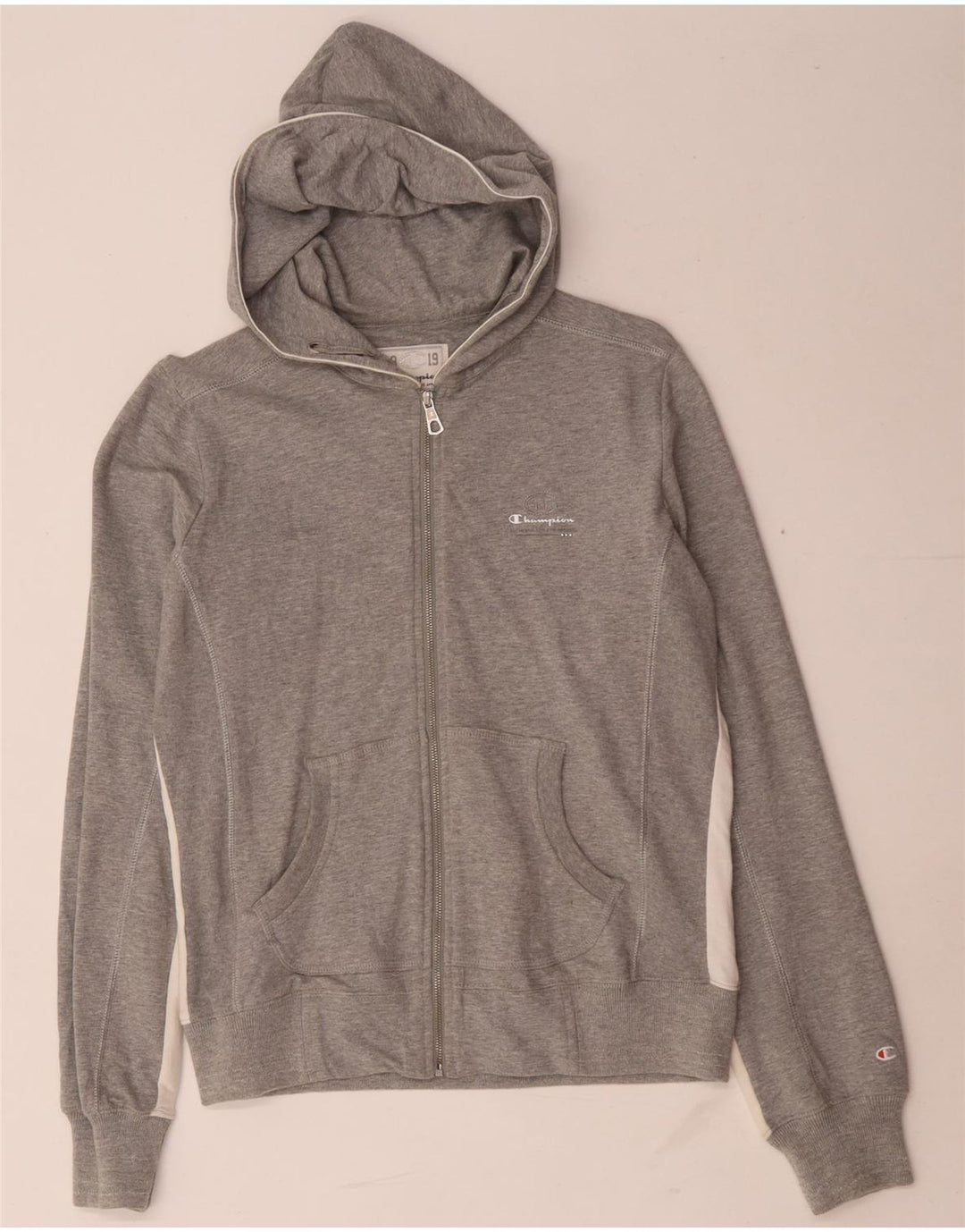 Champion Heritage Classics - Sudadera con capucha y cremallera para mujer, talla 40, color gris medio