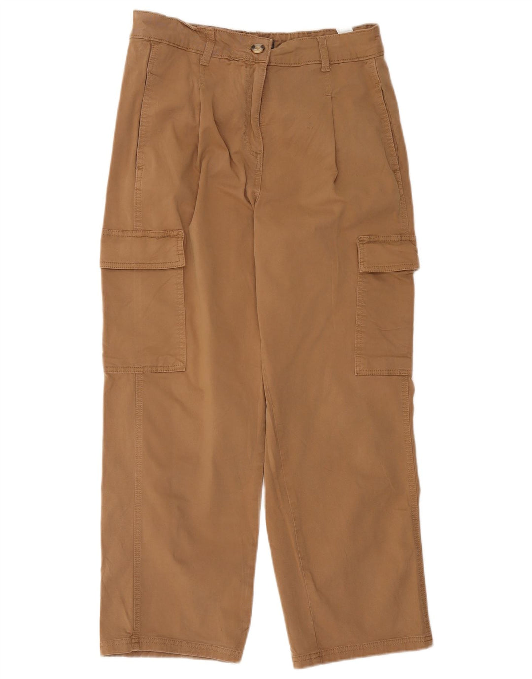 Marks & Spencer Pantalones Cargo Cortos para Mujer UK 12 Medium W34 L26 Beige