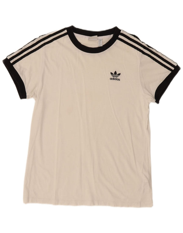 Adidas Camiseta gráfica extragrande para mujer UK 6 XS Off White Cotton