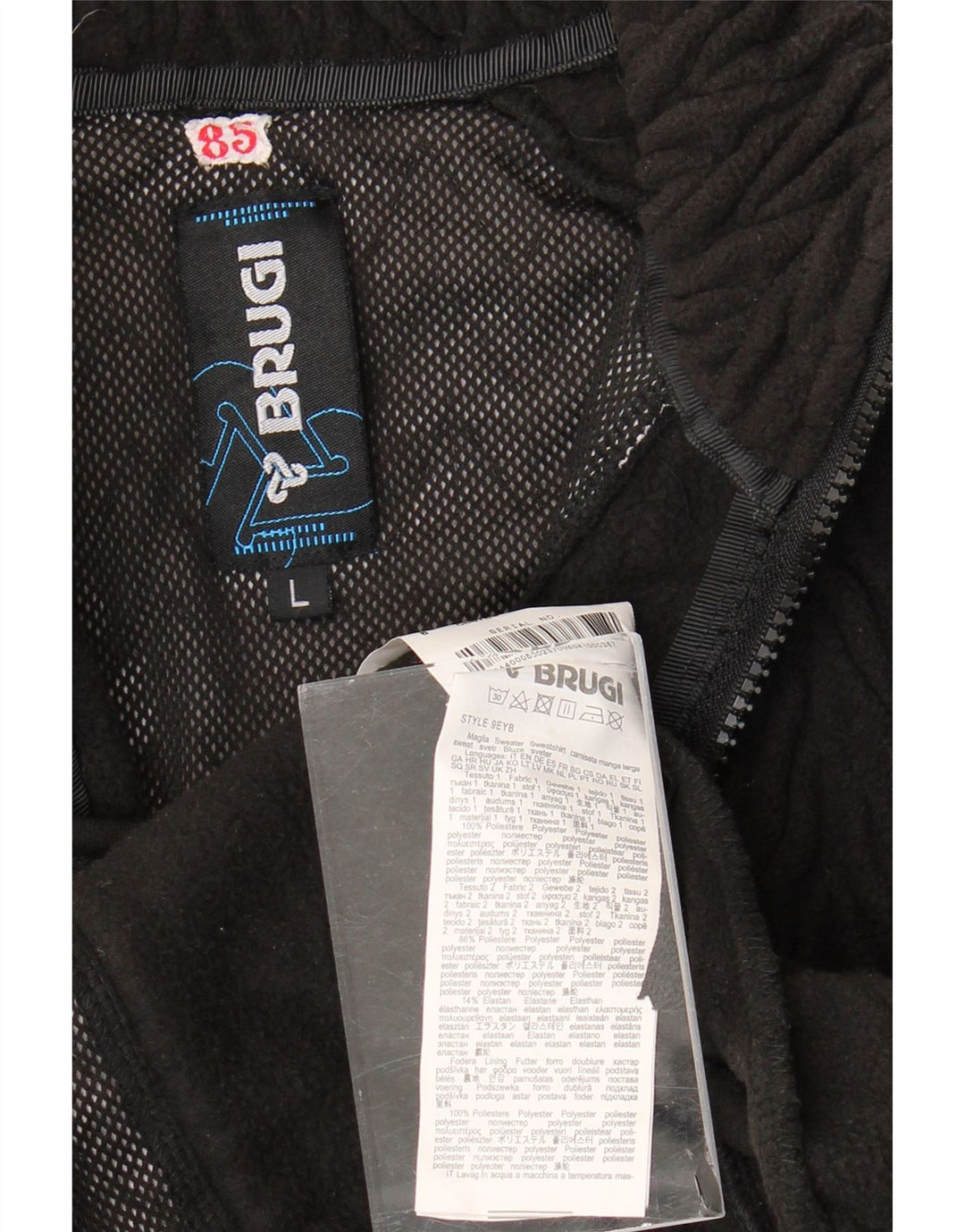 Brugi Chaqueta polar para mujer UK 44 Grande Poliéster negro