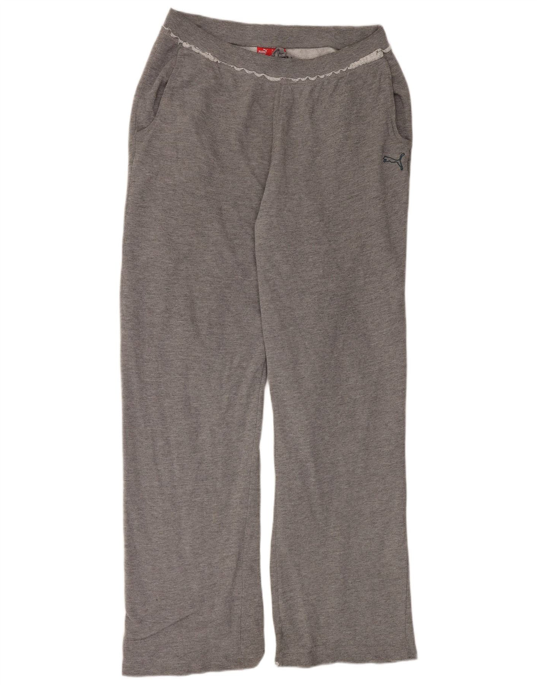 Puma - Pantalones de chándal para mujer, talla 40, talla grande, algodón gris