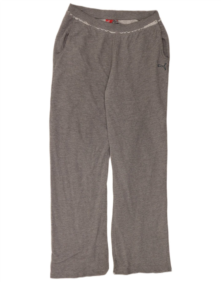 Puma - Pantalones de chándal para mujer, talla 40, talla grande, algodón gris
