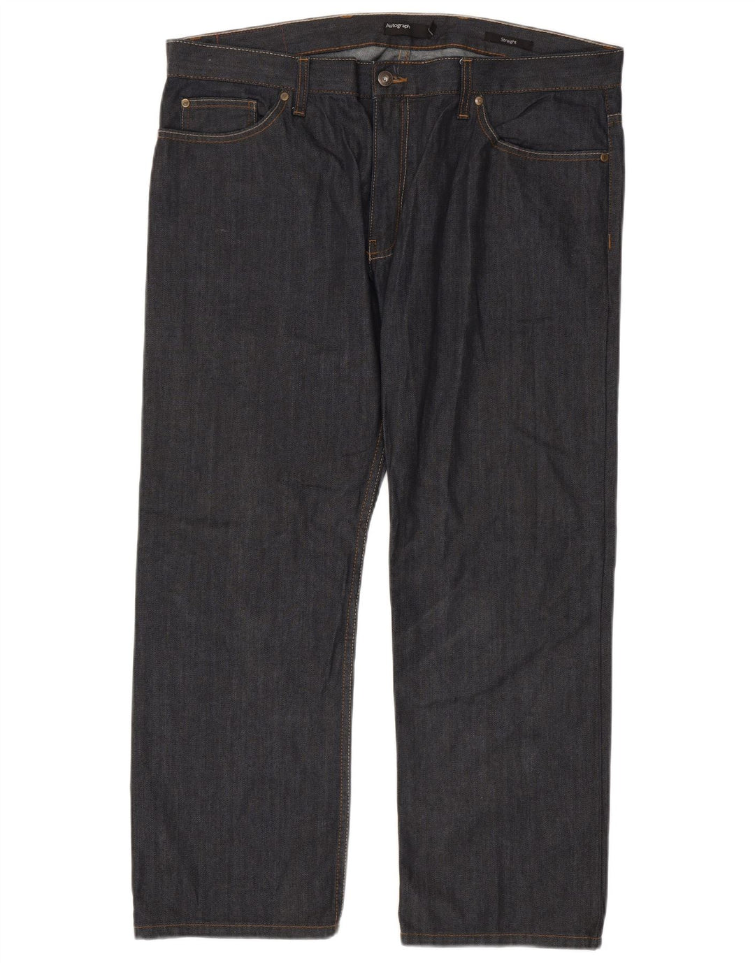 Marks & Spencer Vaqueros rectos para hombre W40 L29 Algodón azul marino