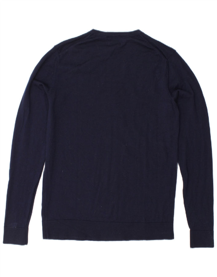 JACK & JONES Jersey de cuello redondo para hombre Small Navy Blue Wool