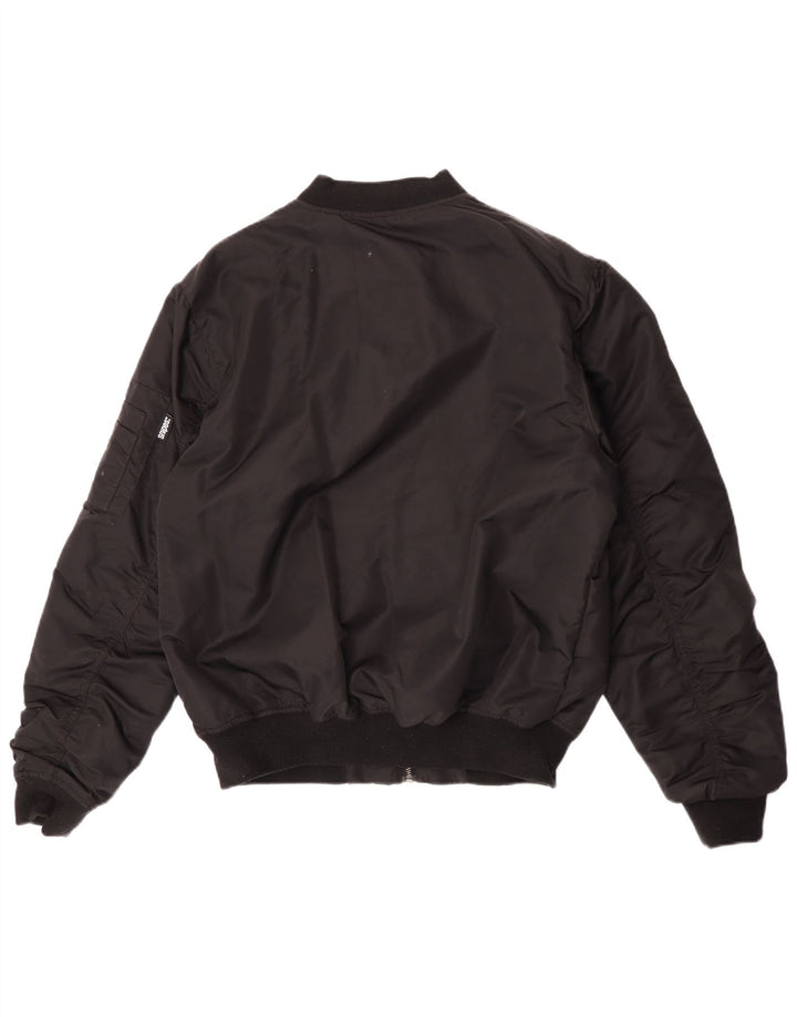 Snipes Chaqueta de aviador de vuelo holgada para hombre UK 36 Small Poliamida negra