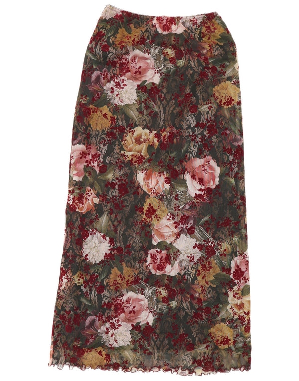 Urban Outfitters Falda larga para mujer pequeña W26 Poliéster floral multicolor
