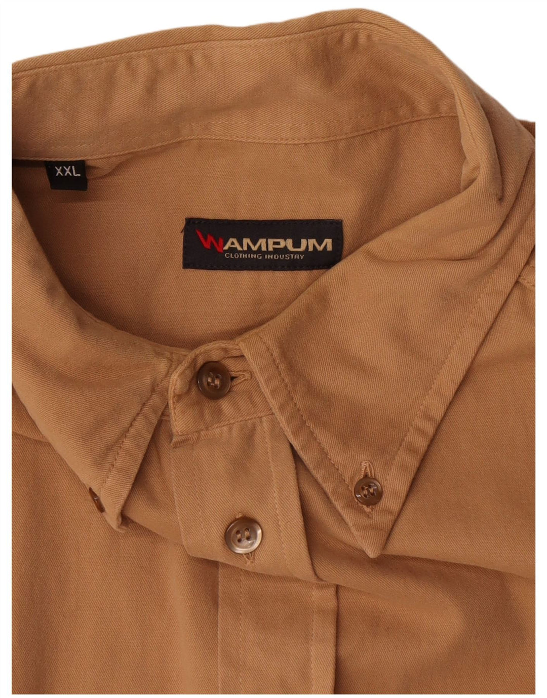 Camisa Wampum Hombre 2XL Algodón Marrón
