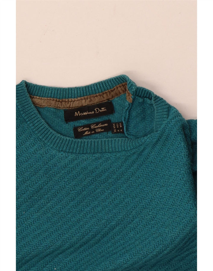 Jersey Massimo Dutti Hombre Cuello Redondo Algodón Azul Medio