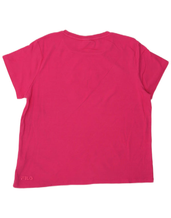 Fila Camiseta gráfica para mujer Top UK 18 XL Algodón rosa