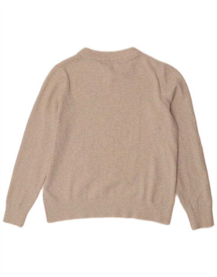 Marks & Spencer Jersey con Cuello Barco para Mujer UK 10 Small Beige Poliéster