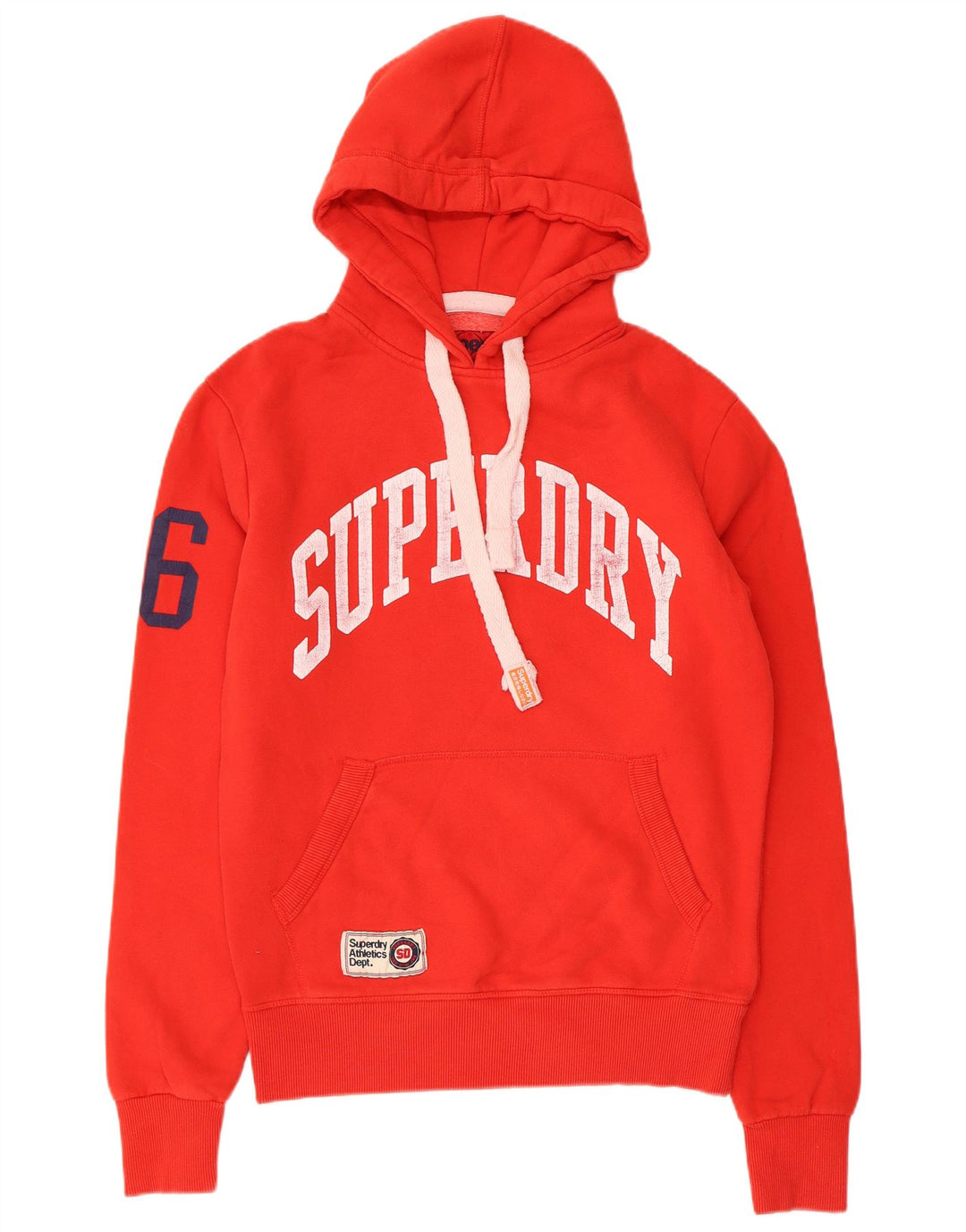 Superdry Jersey con capucha y estampado gráfico para hombre, talla pequeña, de algodón rojo
