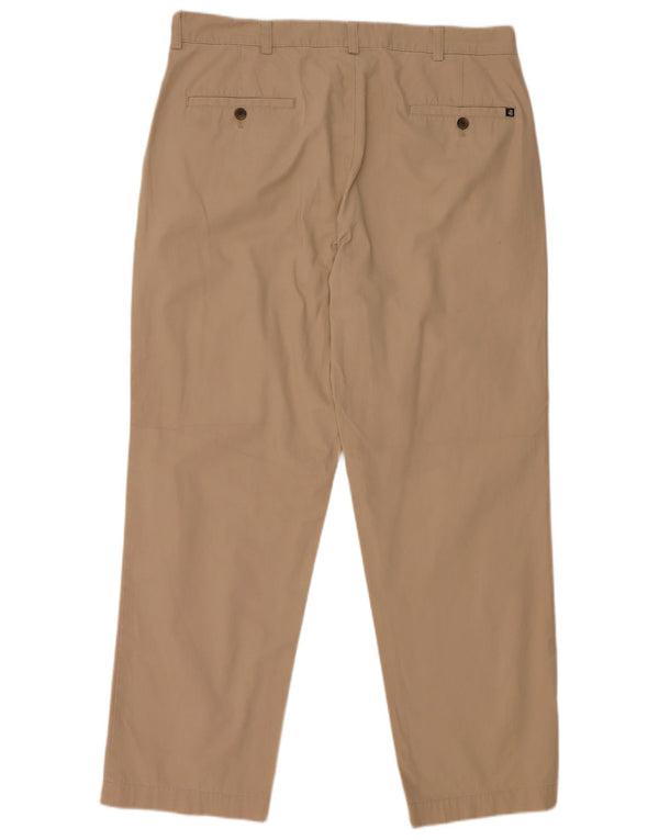 Brooks Brothers Womens 346 Straight Chino Trousers W36 L30 Beige Cotton