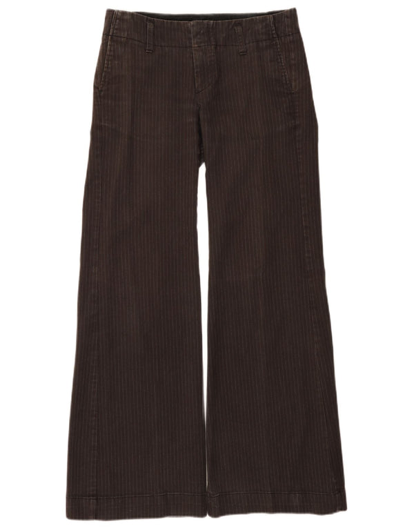 Gap Pantalones chinos acampanados para mujer US 4 Small W28 L30 Marrón Pinstripe