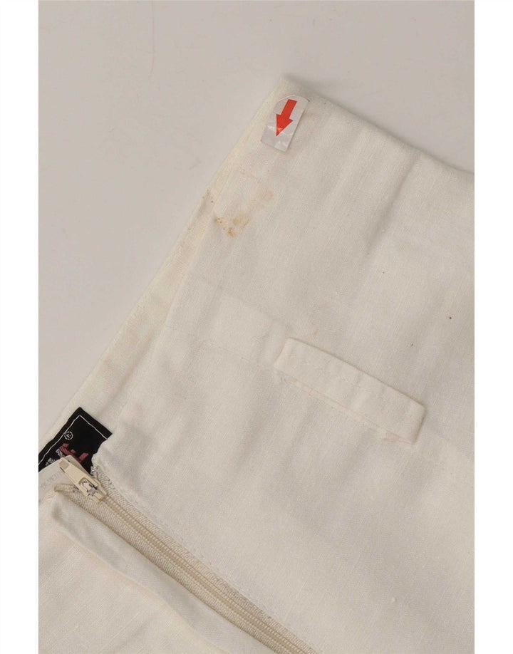 Pantalones cortos casuales exclusivos para mujer XS W24 Poliéster blanco