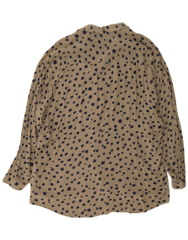 Armani Blusa camisera para mujer UK 20 2XL Viscosa con manchas marrones