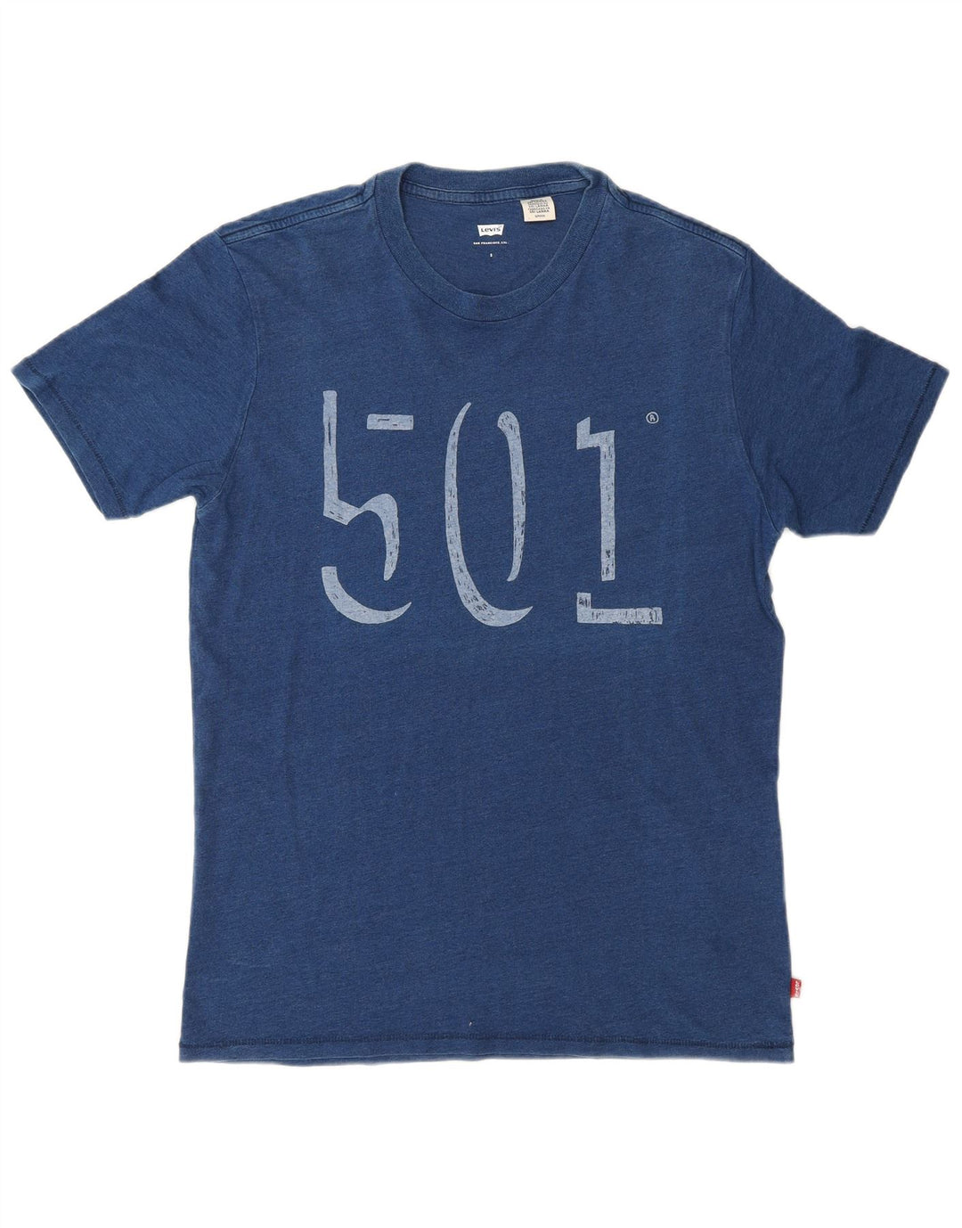 Levi's Camiseta gráfica para hombre Top Small Blue Cotton